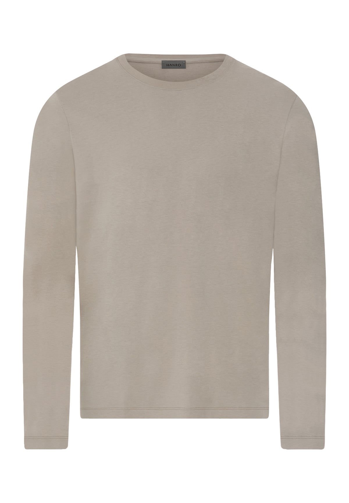 Living Shirts Cotton Crew Neck Top | Wooly Beige 75053-2848