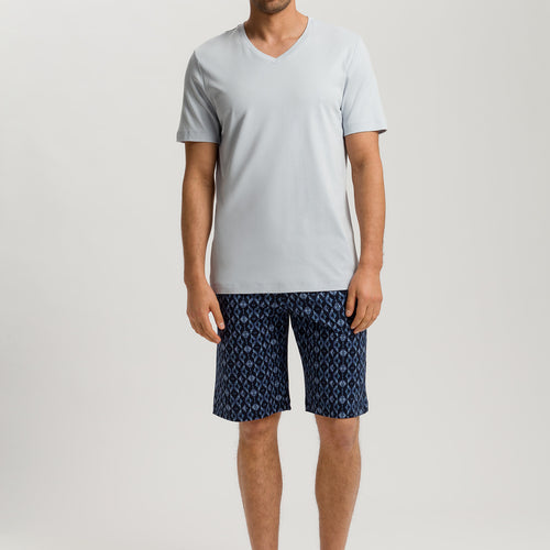 Night And Day Cotton Pajama Set | Blue Diamonds 75107-3023