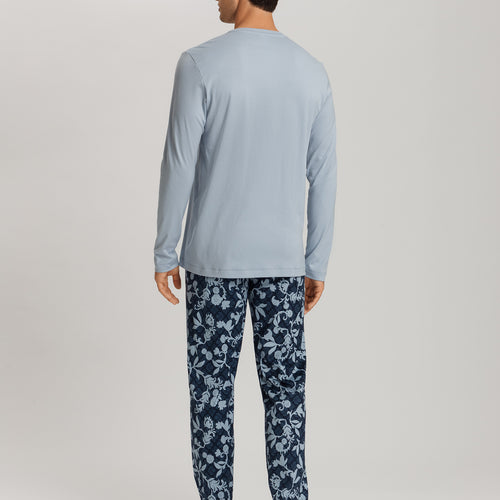 Night And Day Cotton Pajama Set | Night Blue Tiles 75111-3013