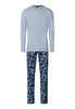 Night And Day Cotton Pajama Set | Night Blue Tiles 75111-3013