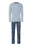Night And Day Cotton Pajama Set | Night Blue Tiles 75111-3013