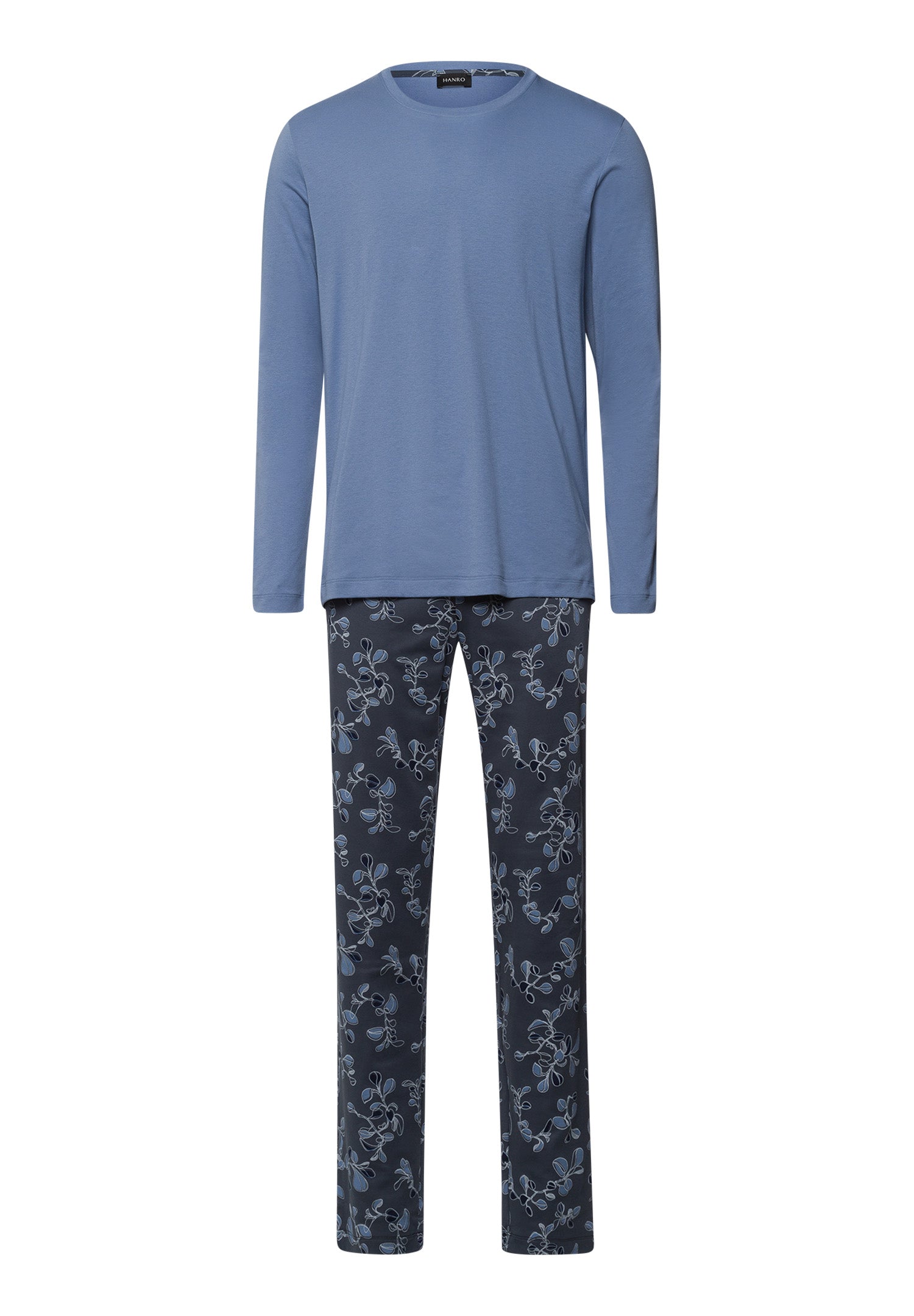 Night And Day Cotton Pajama Set | Aqua Ink Leaves 75111-3025
