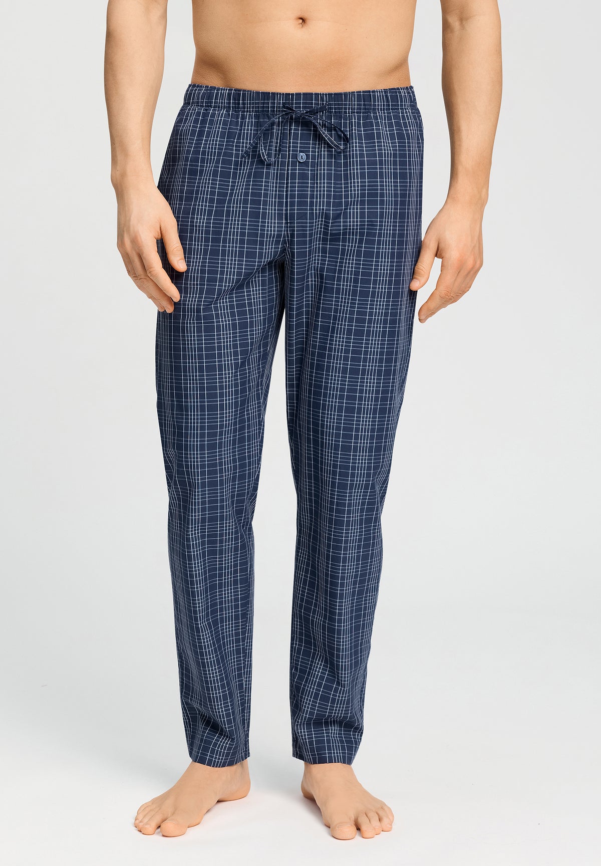 Night And Day Cotton Woven Pajama Pants | Checked Blue 75114-3131