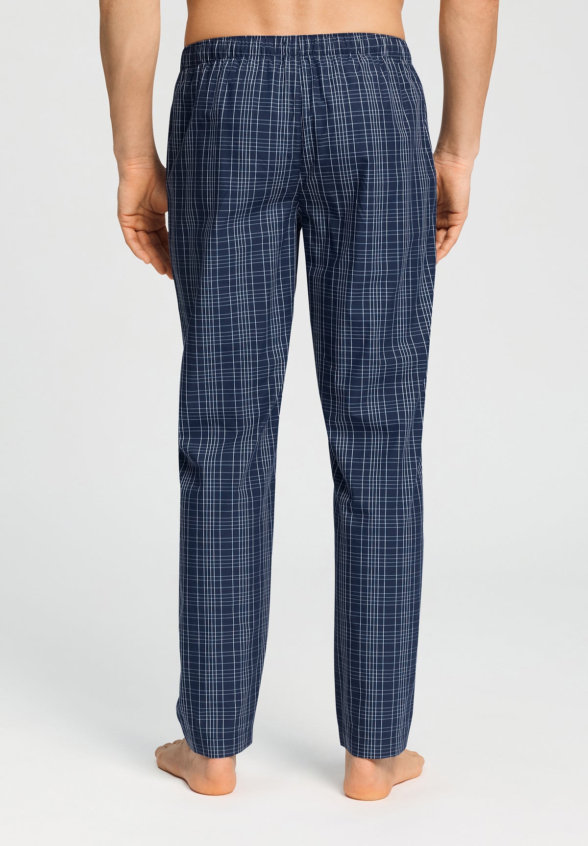 Night And Day Cotton Woven Pajama Pants | Checked Blue 75114-3131