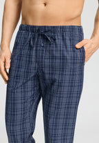 Night And Day Cotton Woven Pajama Pants | Checked Blue 75114-3131