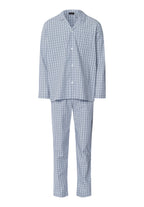 Night And Day Woven Cotton Pajama Set | Sea Breeze Check 75115-3017