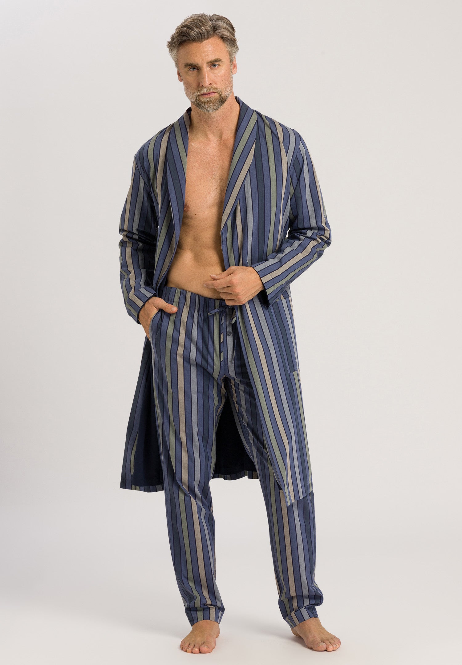 75116 Night & Day Robe - 2384 Everblue Stripe