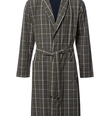 Night And Day Cotton Shawl Collar Robe | Urban Check 75116-3041