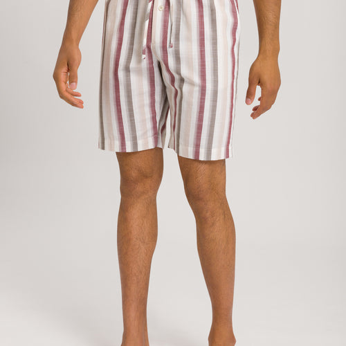 75117 Night & Day SHORT WOVEN PANT - 2876 Russet Beige Stripe