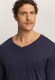 Sea Island Cotton Long Sleeve Pajama | Black Iris 75284-496