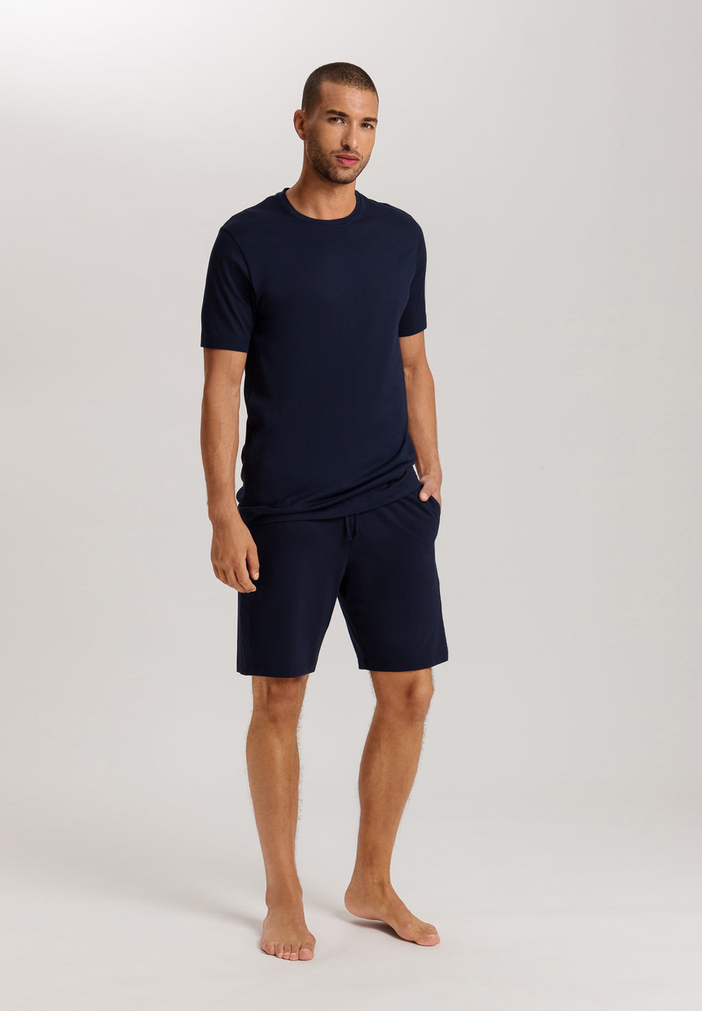 Night & Day Soft Cotton Crew Neck T-Shirt | Deep Navy 75430-1610