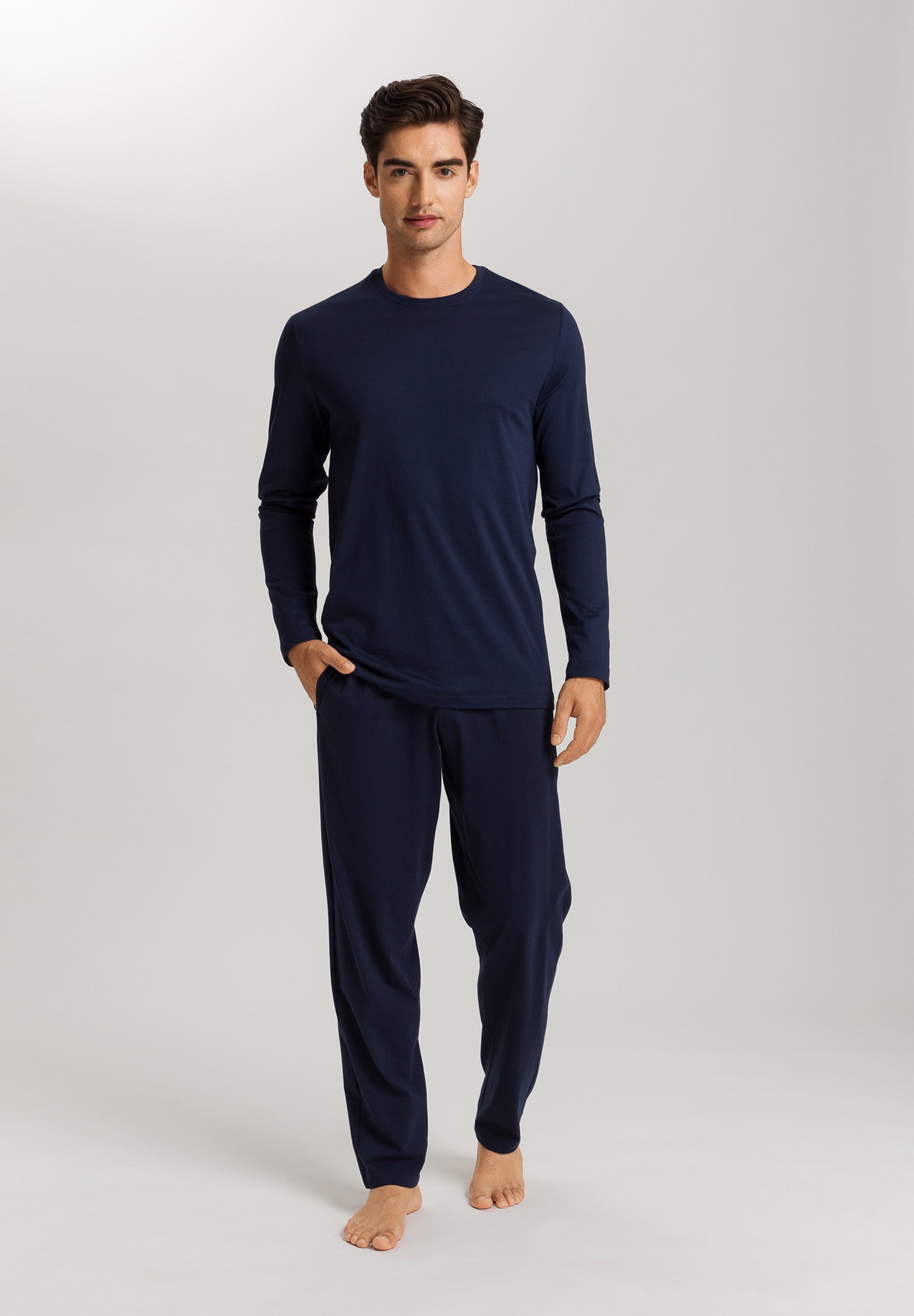 Night And Day 	cotton Crew Neck Top | Deep Navy 75431-1610