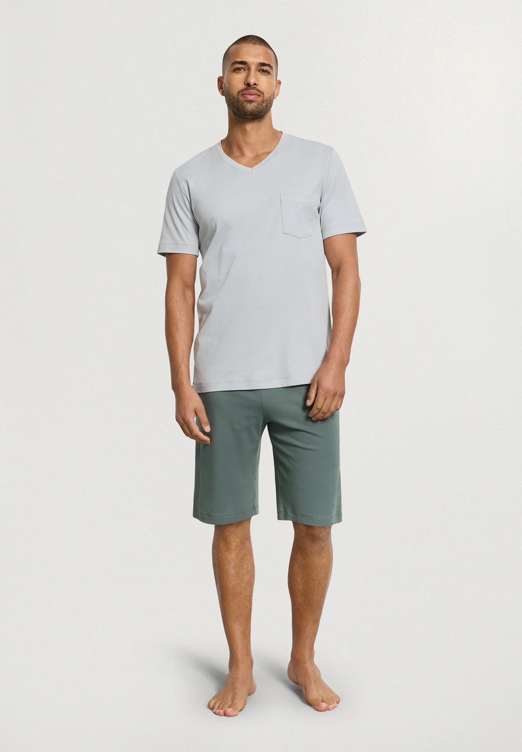 Night And Day Short Sleeve Short Pajama Set | Studio Green 75440-2739
