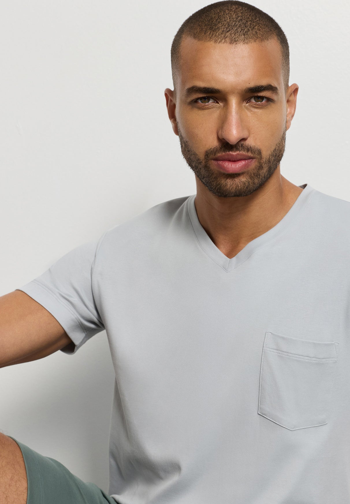 Night And Day Short Sleeve Short Pajama Set | Studio Green 75440-2739