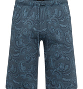 Night And Day Short Knit Pant | Aqua Paisley 75513-2397