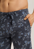 Night And Day Short Knit Pant | Aqua Ink Leaves 75513-3025