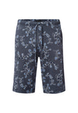 Night And Day Drawstring Cotton Shorts | Aqua Ink Leaves 75513-3025