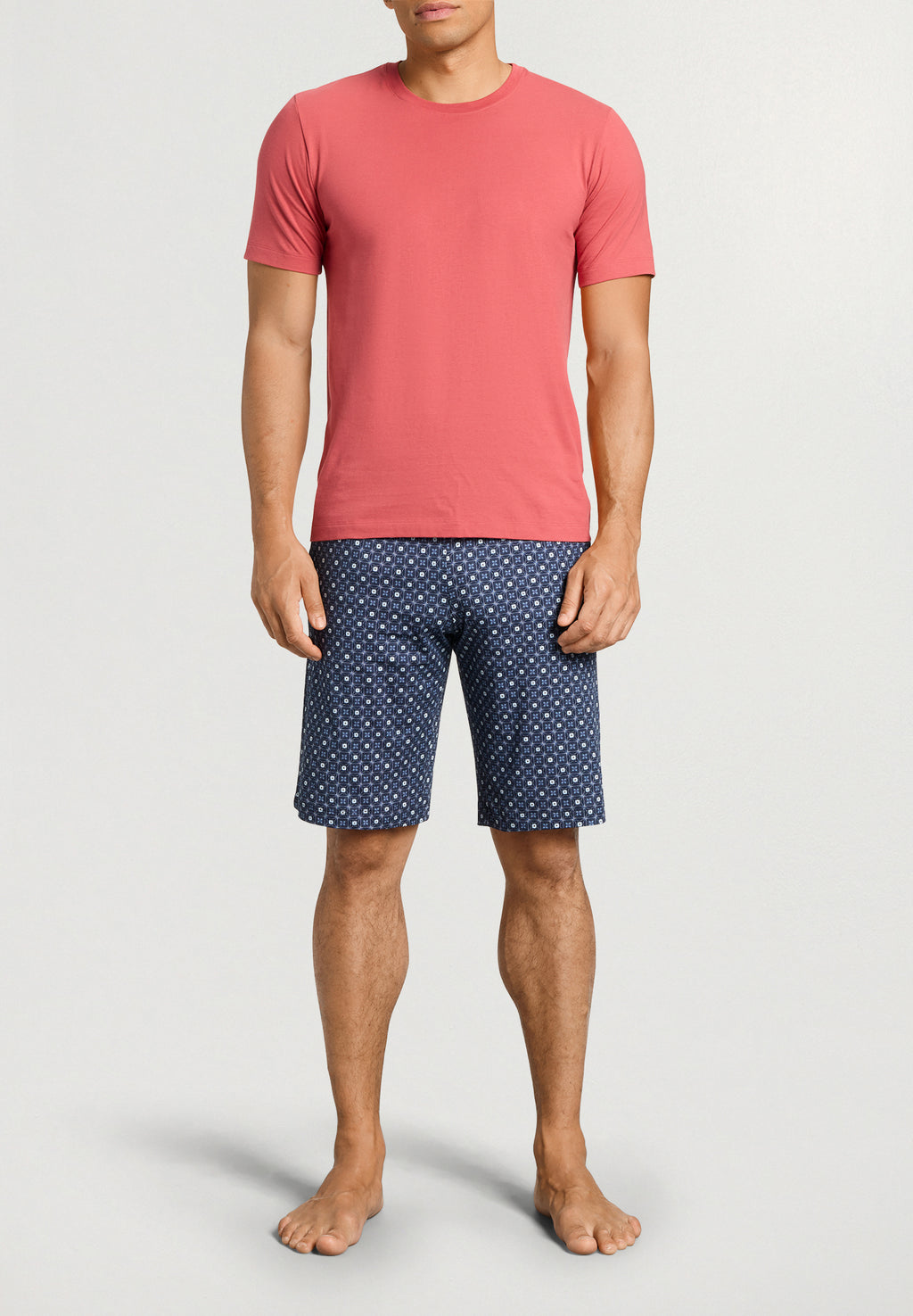 Night And Day Drawstring Cotton Shorts | Squared Harmony 75513-3100