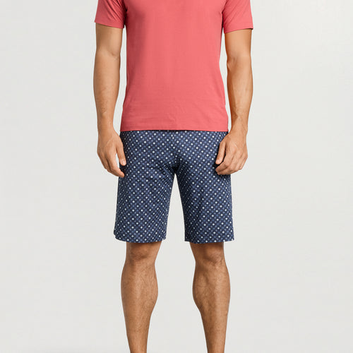 Night And Day Drawstring Cotton Shorts | Squared Harmony 75513-3100