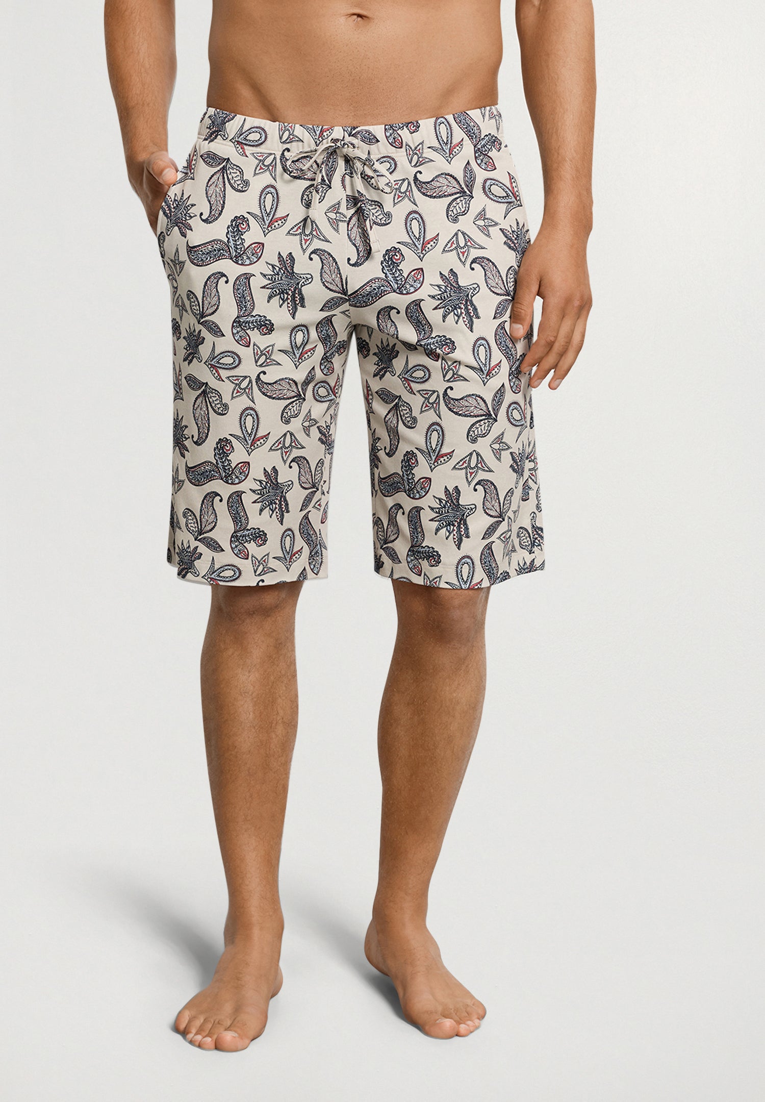 Night And Day Drawstring Cotton Shorts | Maritime Paisley 75513-3101