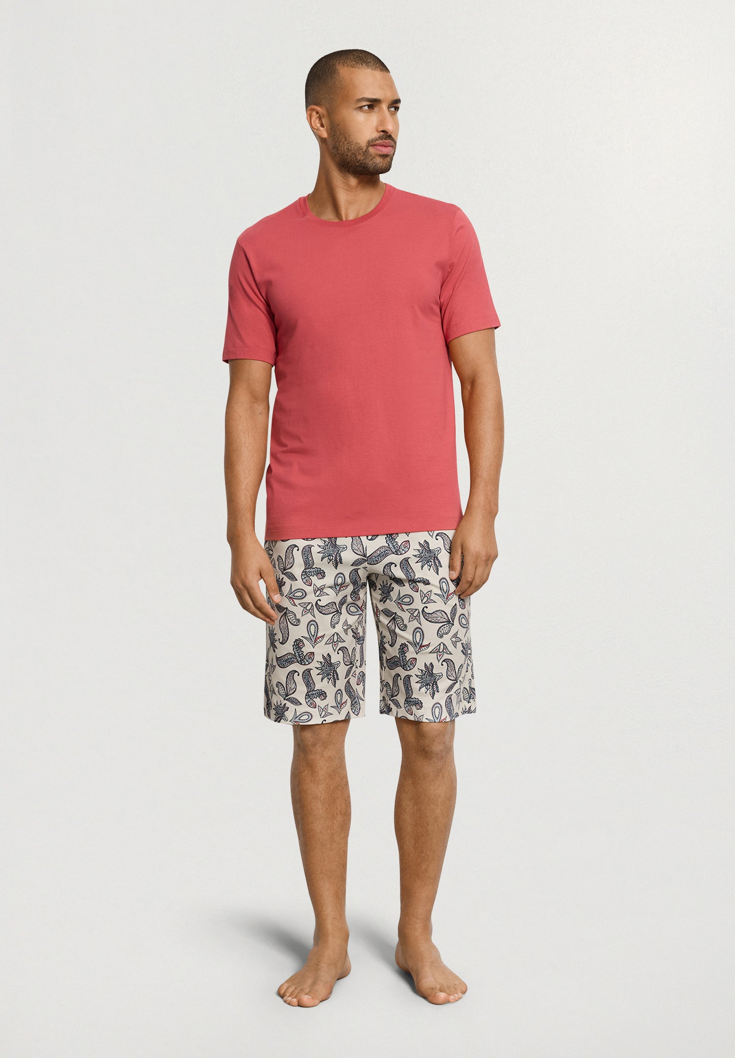 Night And Day Drawstring Cotton Shorts | Maritime Paisley 75513-3101