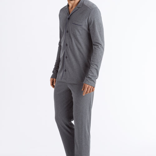 75587 Night & Day L/Slv Long Pajama - 2050 Medium Melange