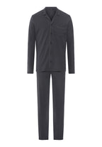 Night And Day Button Front Cotton Pajama Set | Charcoal Art 75587-2678