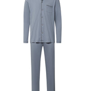 Night And Day Button Front Cotton Pajama Set | Cliff Grey 75587-2680