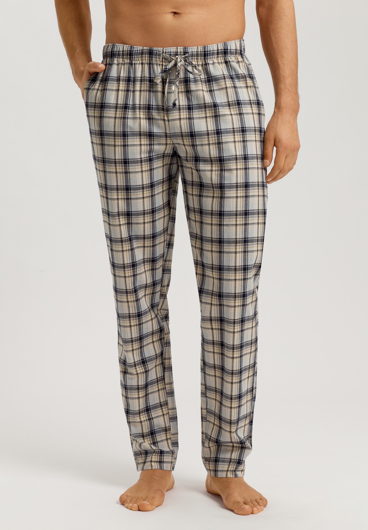 Cozy Comfort Cotton Drawstring Pajama Pants | Cardamom Check 75723-3042