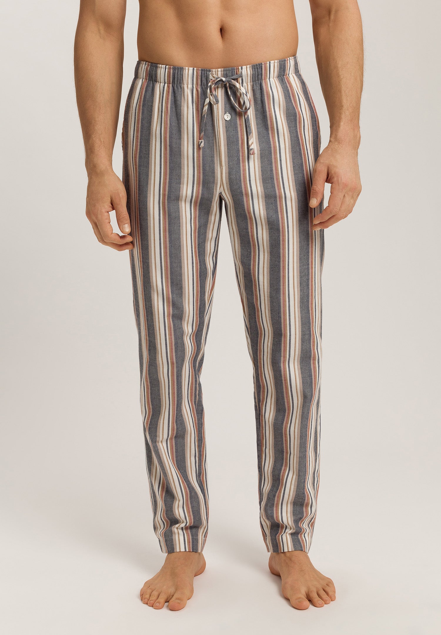 Cozy Comfort Cotton Drawstring Pajama Pants | Redwood Stripe 75723-3043