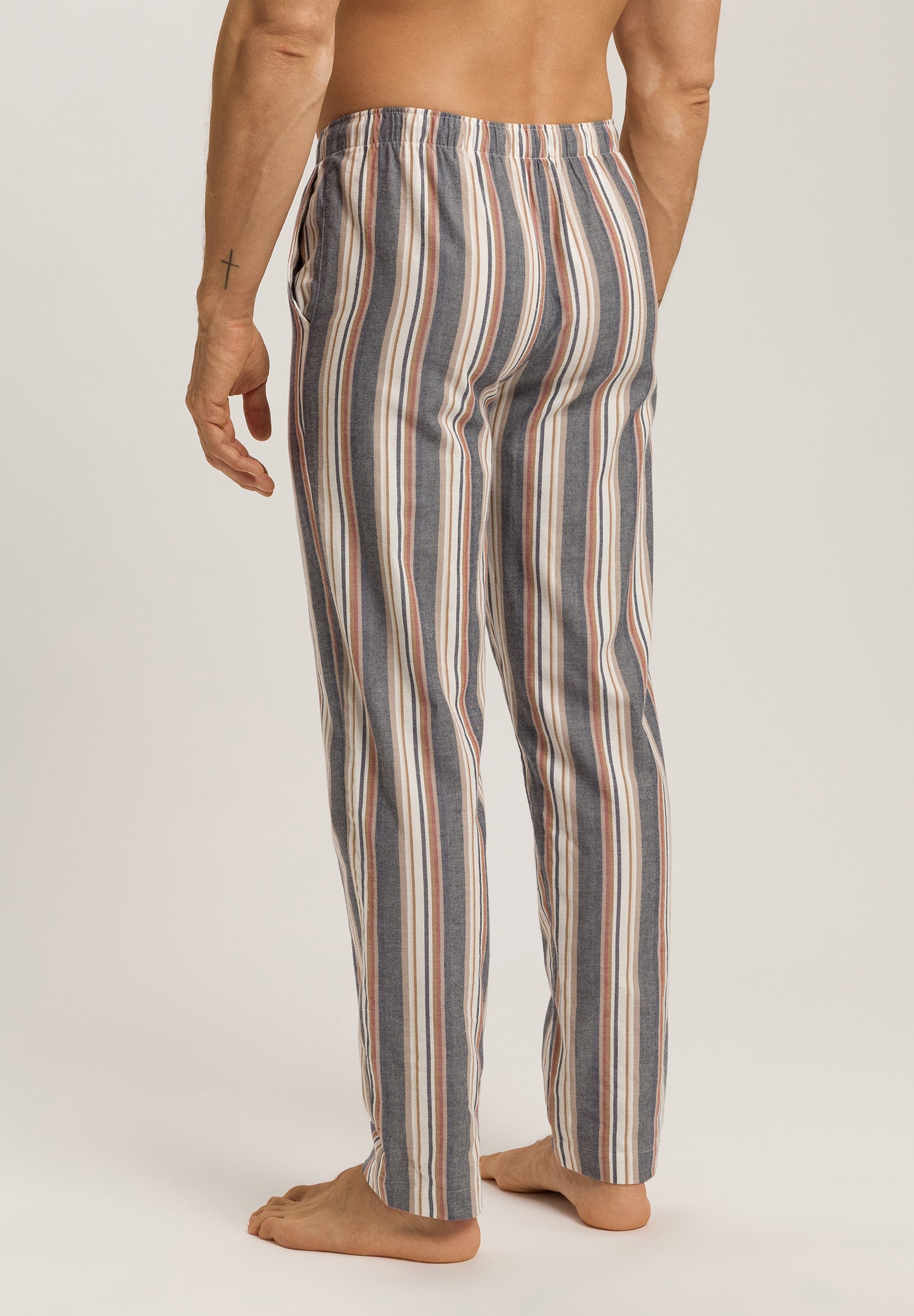 Cozy Comfort Cotton Drawstring Pajama Pants | Redwood Stripe 75723-3043