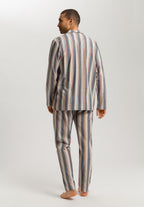 Cozy Comfort Cotton Flannel Button Front Pajama Set | Redwood Stripe 75724-3043