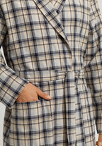 Cozy Comfort Cotton Flannel Robe | Cardamom Check 75729-3042