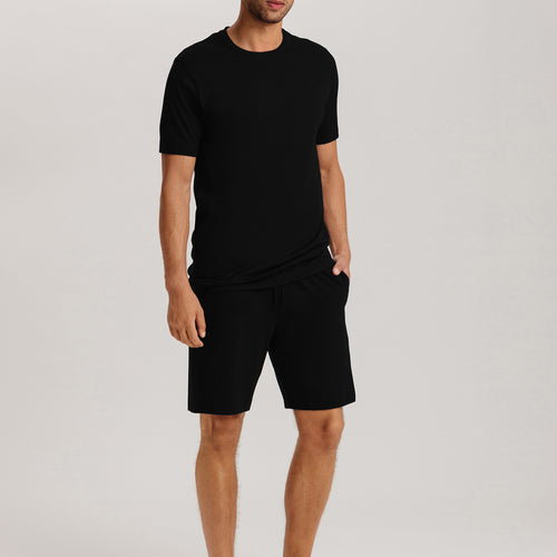 Night And Day Cotton Drawstring Shorts | Black 75750-019