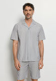 Night And Day S/Slv Henley Shirt | Denim Stripe 75754-3108