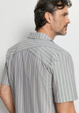 Night And Day S/Slv Henley Shirt | Denim Stripe 75754-3108