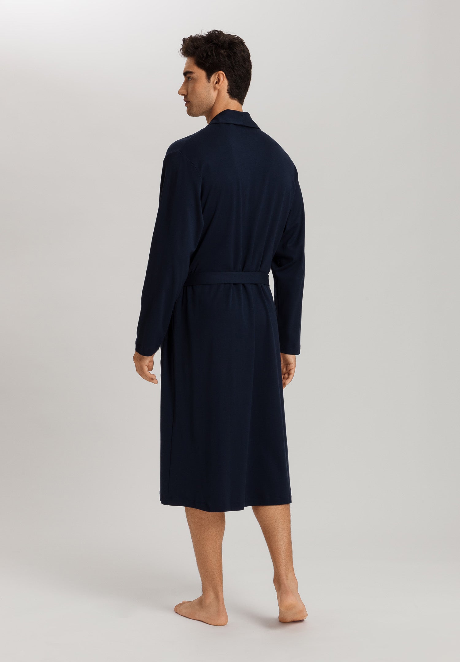 Night And Day Shawl Collar Cotton Robe 120cm | Deep Navy 75755-1610