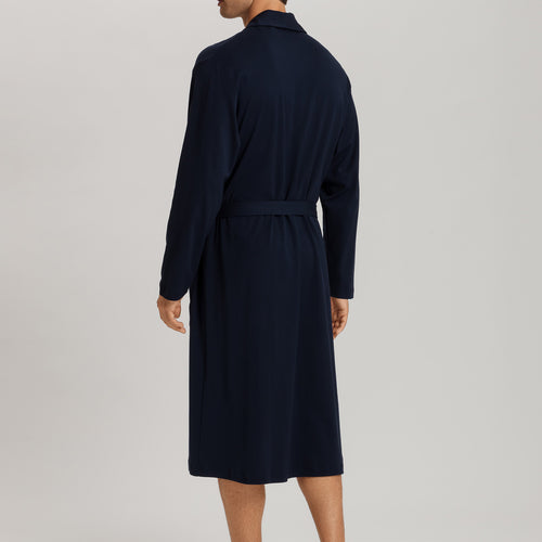 Night And Day Shawl Collar Cotton Robe 120cm | Deep Navy 75755-1610