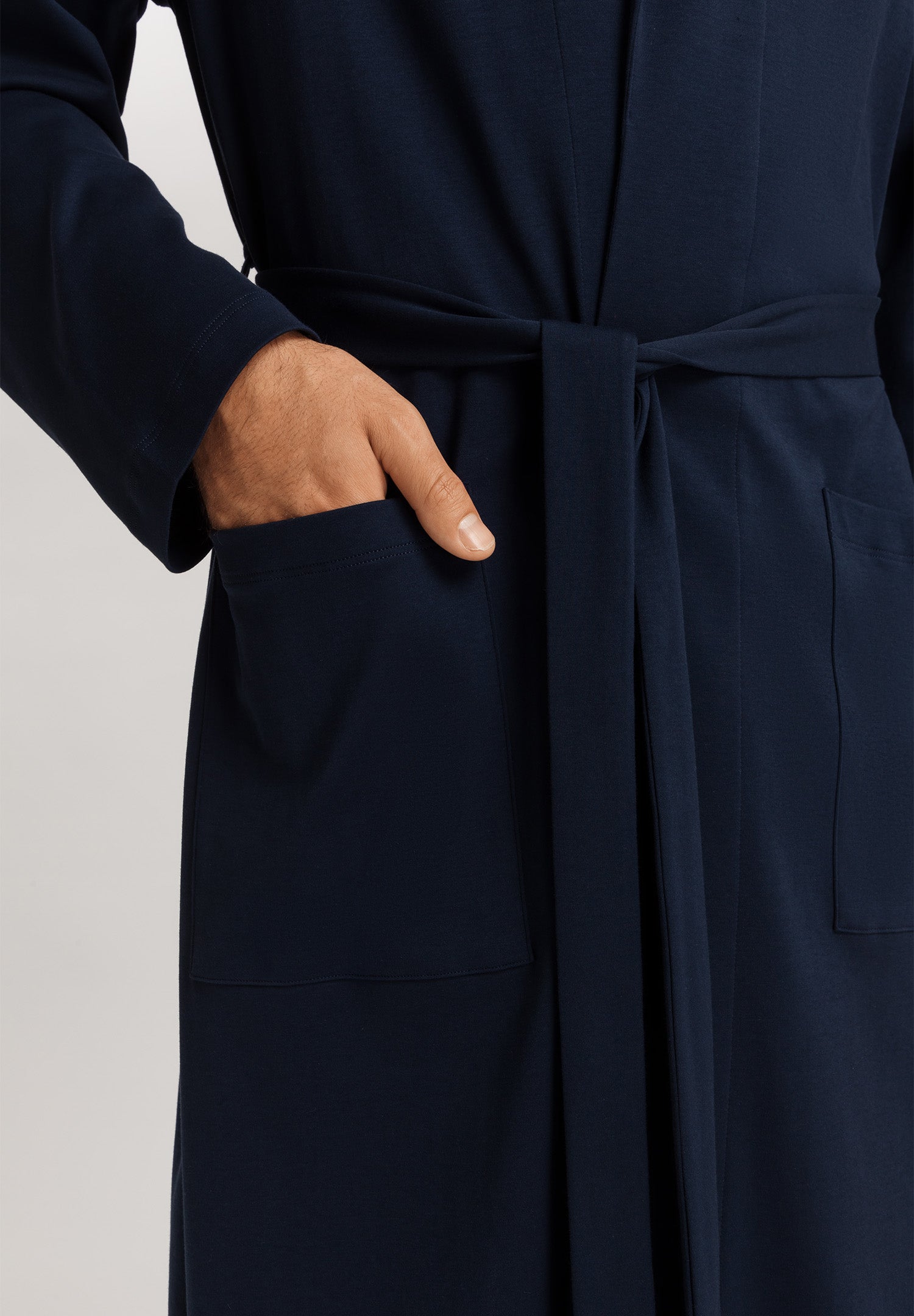 Night And Day Shawl Collar Cotton Robe 120cm | Deep Navy 75755-1610
