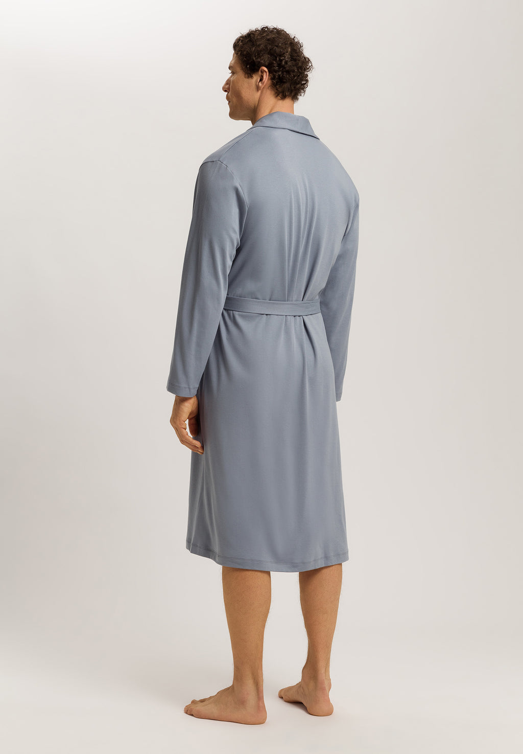 Night And Day Shawl Collar Cotton Robe 120cm | Cliff Grey 75755-2680
