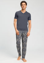 Night And Day Cotton Drawstring Pants | Midnight Dream 75757-3119