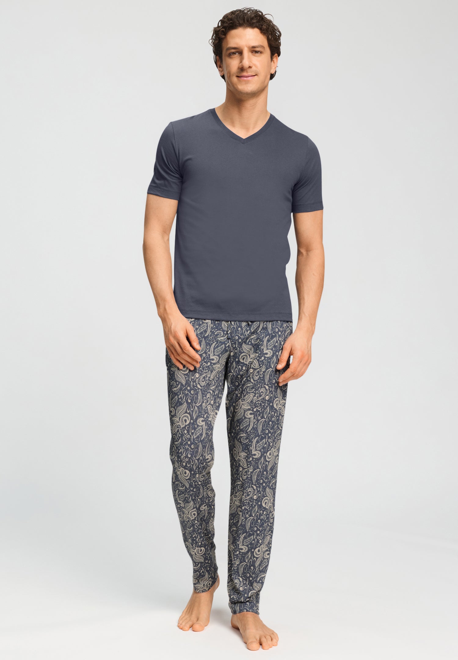 Night And Day Cotton Drawstring Pants | Midnight Dream 75757-3119