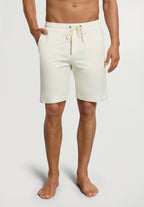 Natural Living Organic Cotton Drawstring Shorts | Misty White 75772-2123