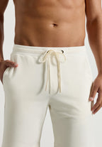 Natural Living Organic Cotton Drawstring Shorts | Misty White 75772-2123