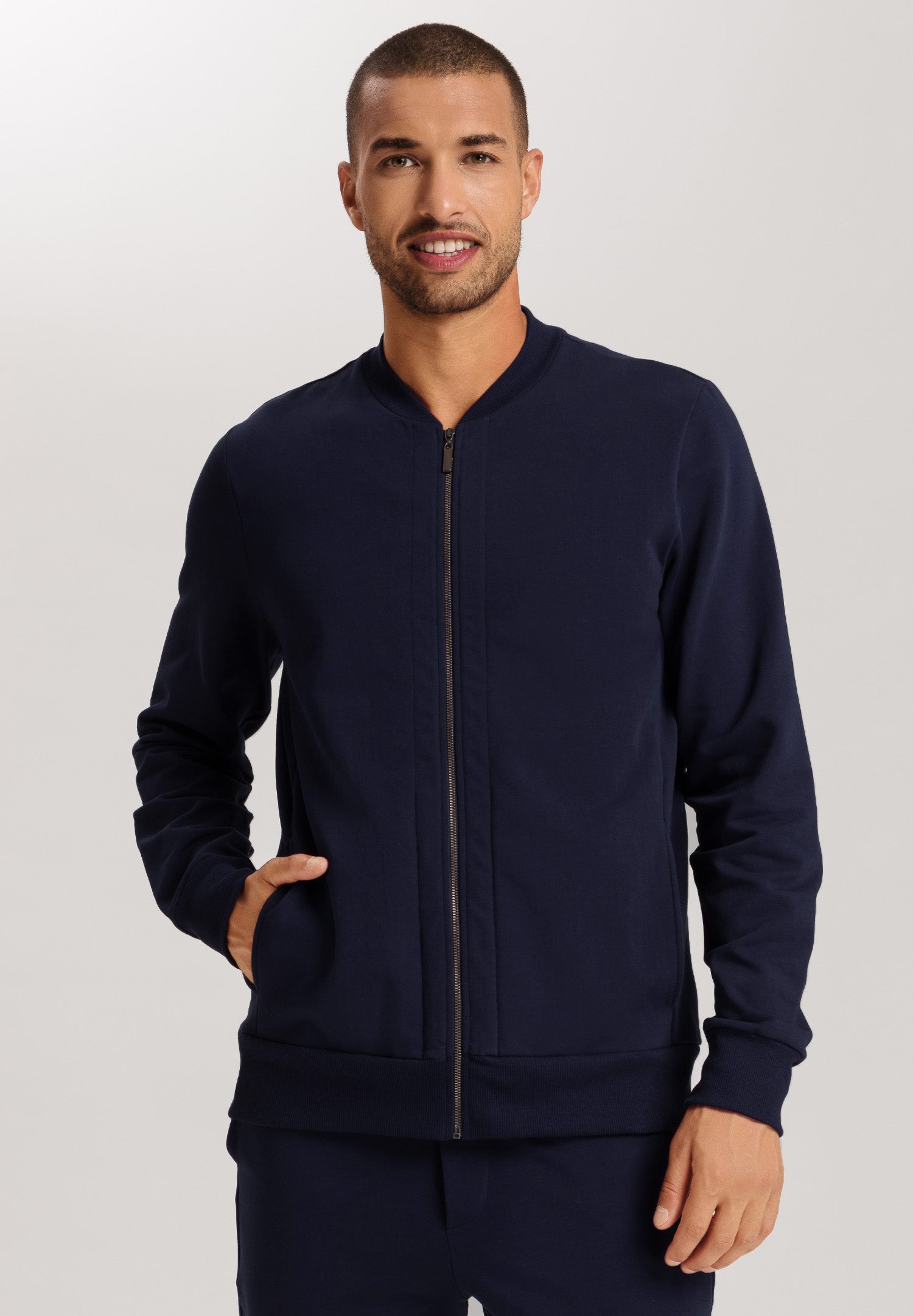 Natural Living Organic Cotton Zip-Up Sweatshirt | Deep Navy 75774-1610