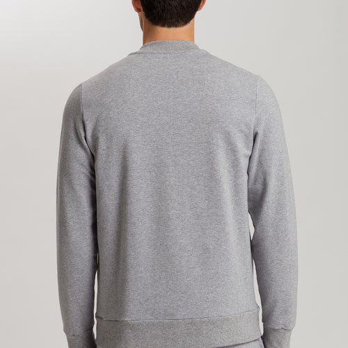 Natural Living Organic Cotton Zip-Up Sweatshirt | Grey Melange 75774-3014