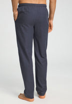 Cozy Comfort Flannel Pants Solid | Steel Melange/Bluebay 75782-3166