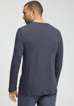 Cozy Comfort L/Slv Henley Shirt | Stormy Gray 75783-2139