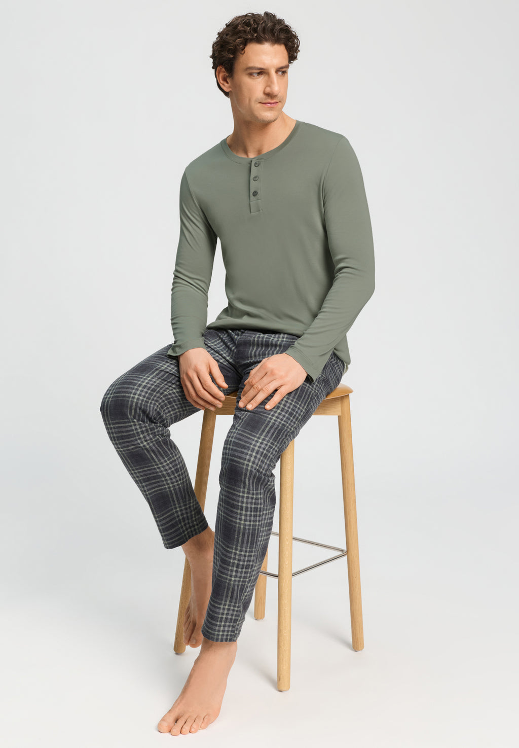 Cozy Comfort L/Slv Henley Shirt | Shadow 75783-2827