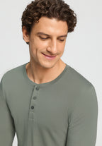 Cozy Comfort L/Slv Henley Shirt | Shadow 75783-2827
